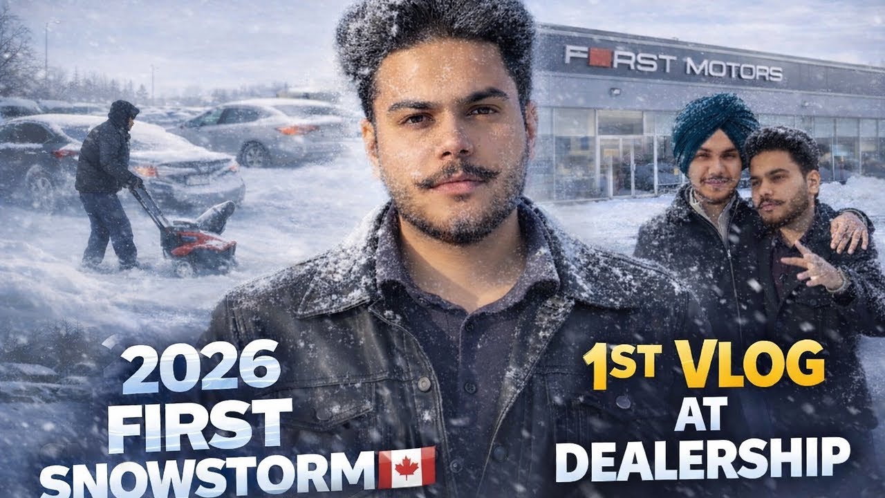 2026 First Snowstorm in Canada 🇨🇦 | My First Vlog at FIRST MOTORS | UNFILTERED DAVI