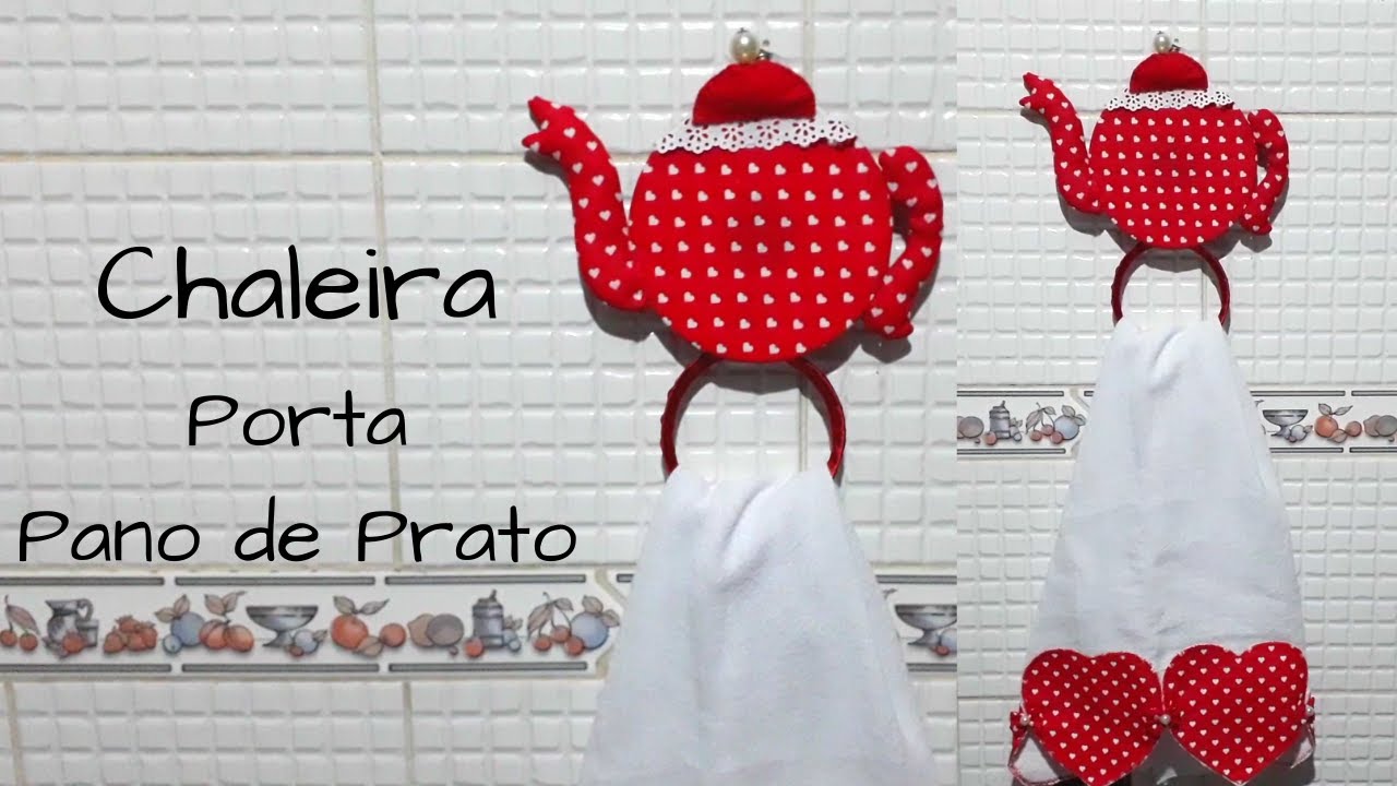 CHALEIRA PORTA PANO DE PRATO RECICLANDO CD #chaleiradetecido