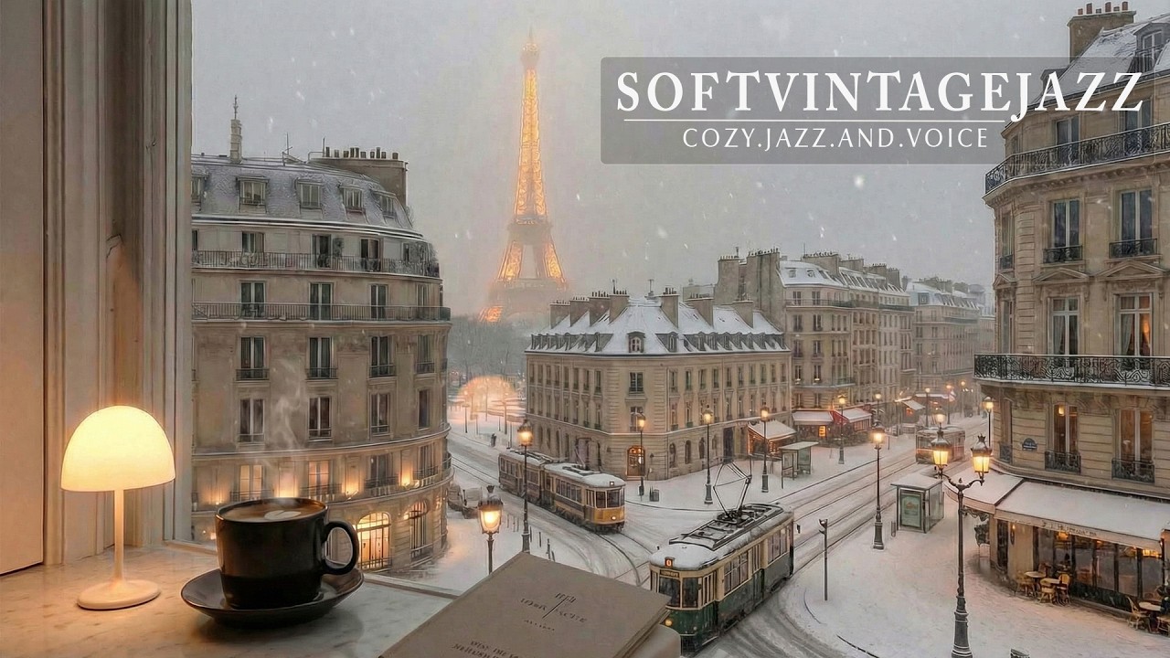 거리 풍경이 내려다보이는 창가, 따뜻한 겨울 재즈 🎷 | Snowy Jazz for Relaxing