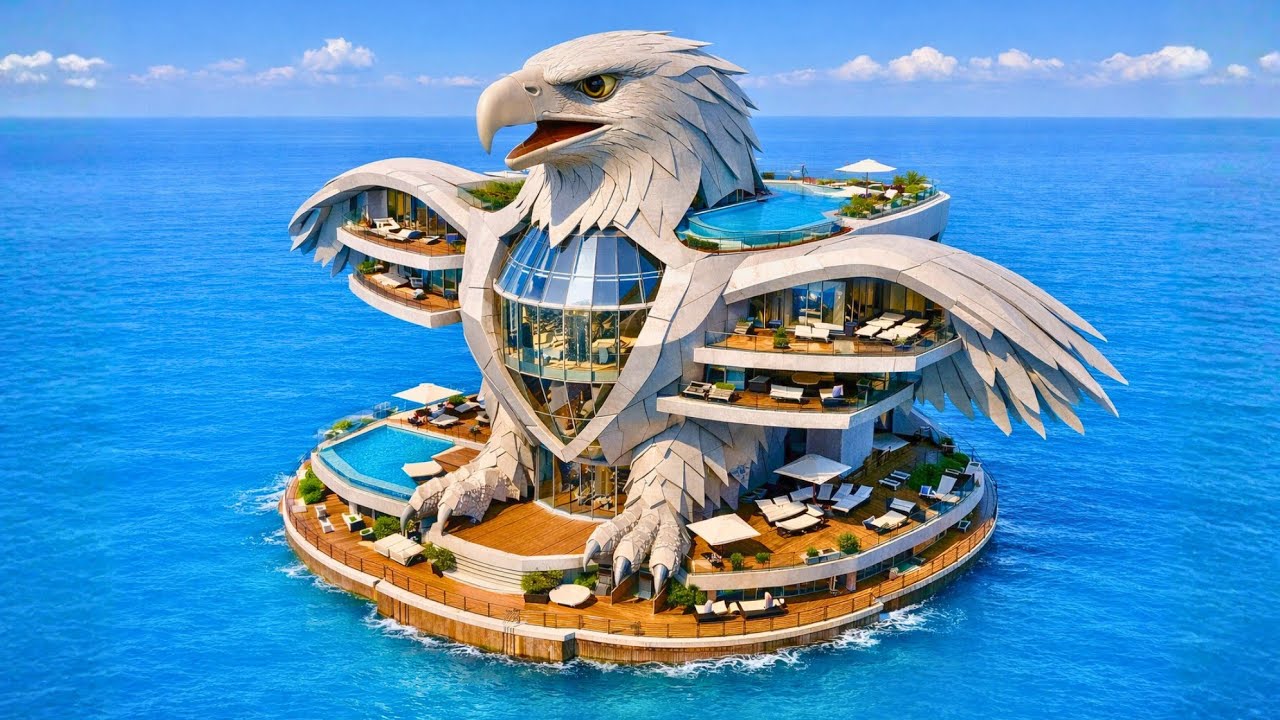 I Turned an Abandoned Eagle Statue Into a Luxury House (ASMR)