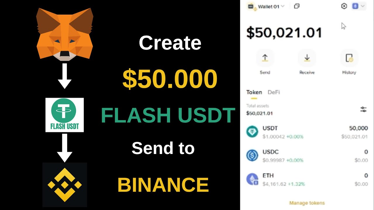 CREATE $50,000 FLASH USDT AND SEND IT TO BINANCE