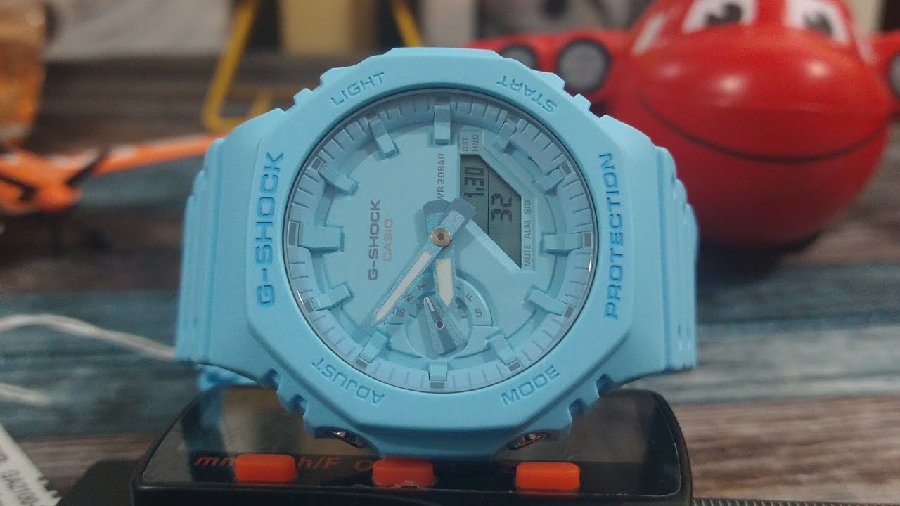 G-Shock GA2100-2A2 Tone on Tone Turquoise White Casioak