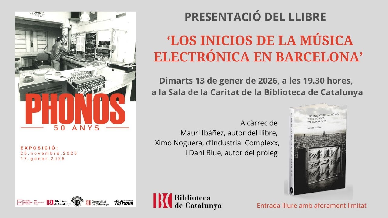 Presentació del llibre ‘Los inicios de la música electrónica en Barcelona’