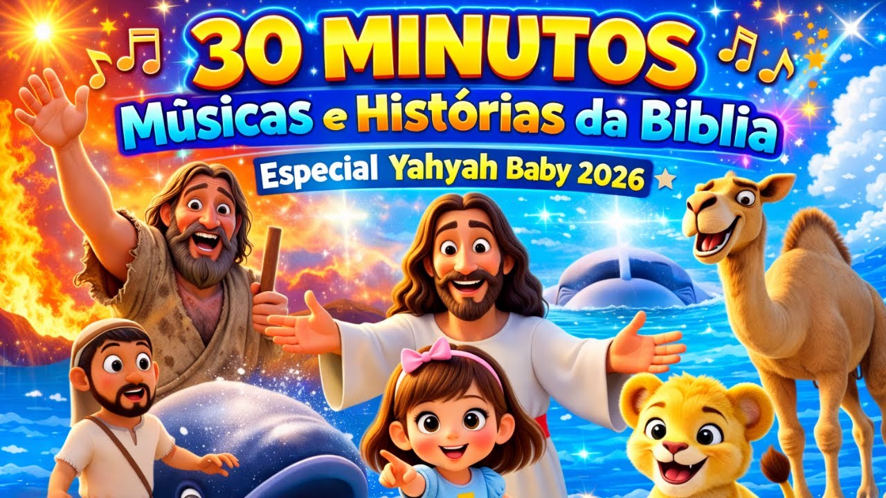 30 MINUTOS de Músicas e Histórias da Bíblia ✨ Especial Yahyah Baby 2026
