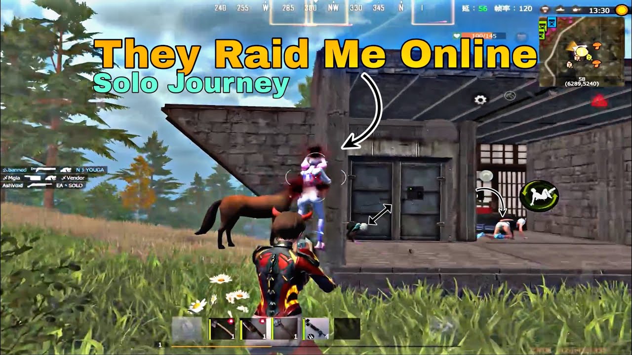 They Come to Raid me But i tricked Them - Solo Journey - Last Island Of Survival #lios #ldrs 
