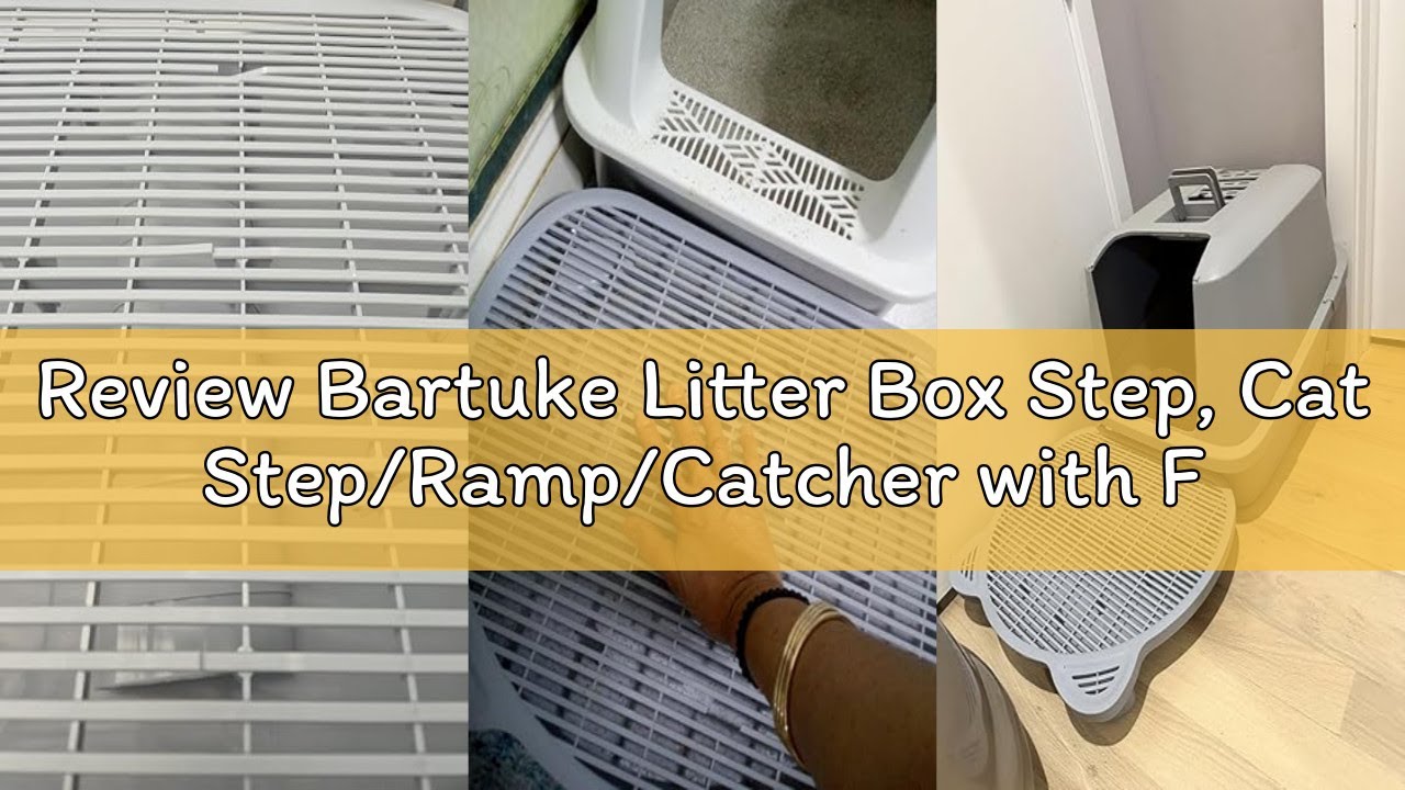 Review Bartuke Litter Box Step, Cat Step/Ramp/Catcher with Filter Function, Easy to Clean, Ideal for