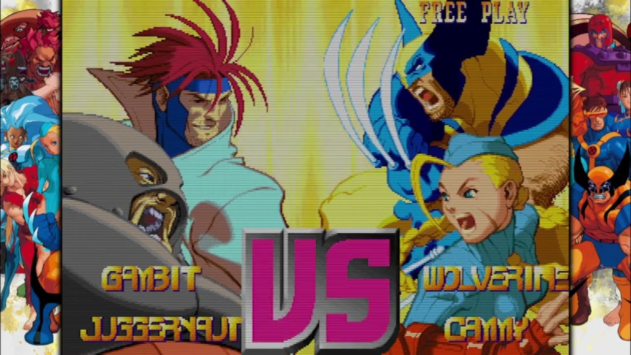 X-Men vs Street Fighter Gambit Juggernaut