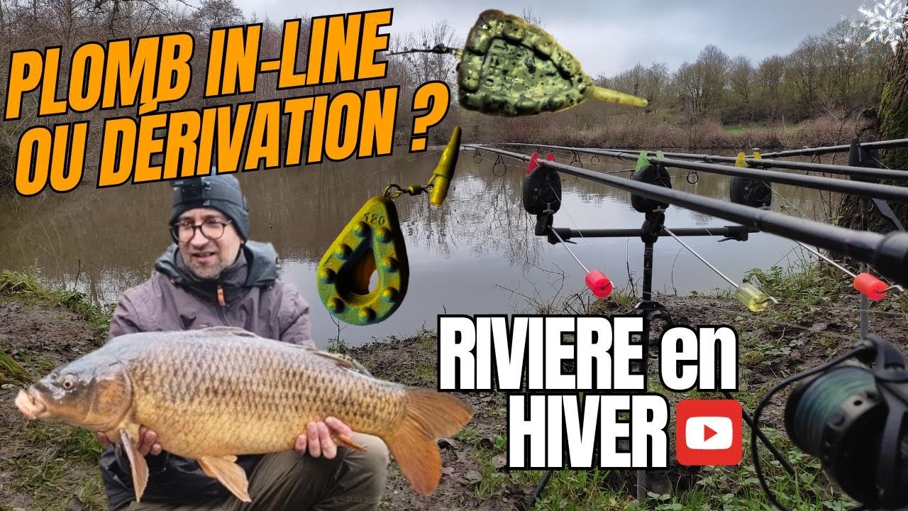 PECHE de la CARPE en RIVIERE en HIVER | Plomb IN-LINE ou DERIVATION