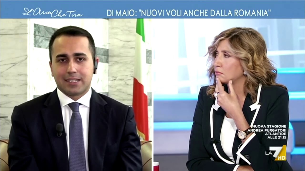 Luigi Di Maio ospite a L'Aria Che Tira La7 18/03/2020