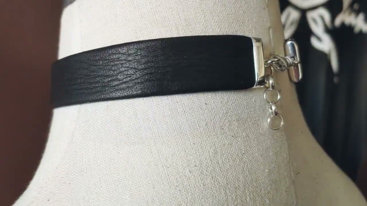 A Custom Collar, Wide Leather Choker, Leather Necklace #custom #leather #shortvideo