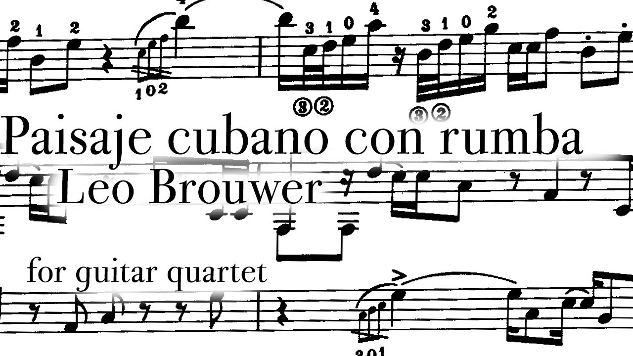 Leo Brouwer - Paisaje cubano con rumba (1985) Score