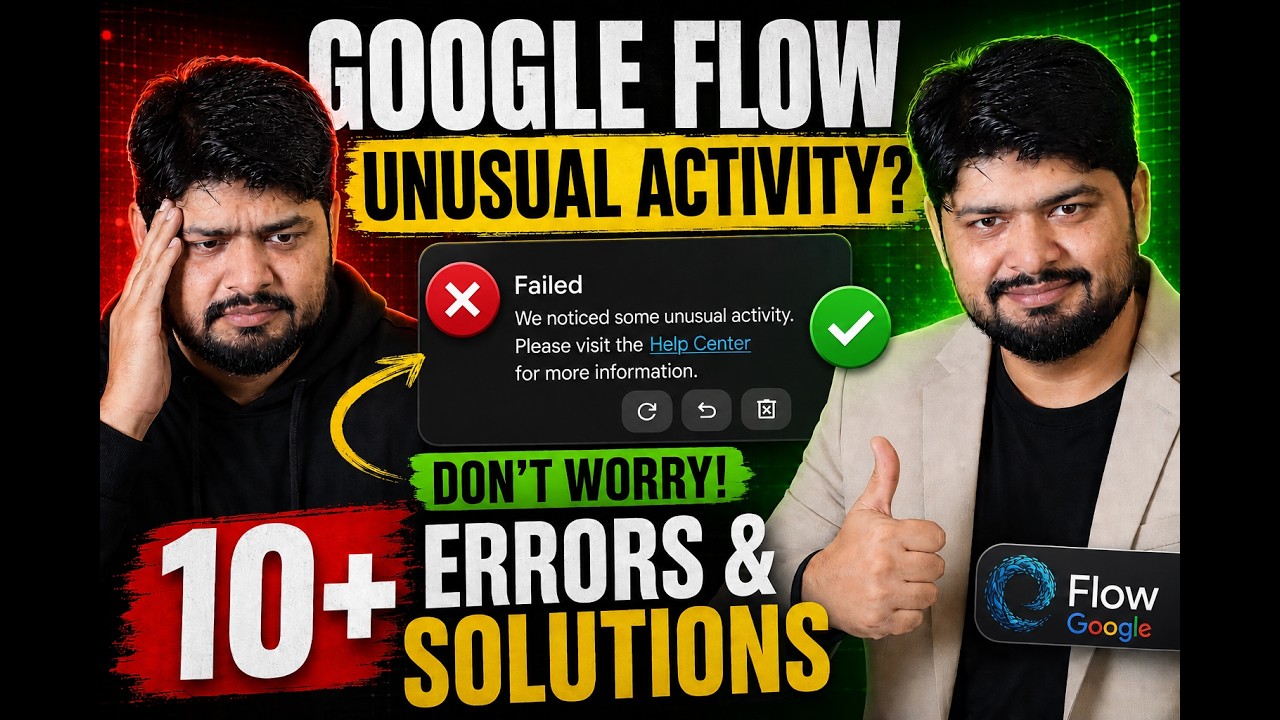 FIX Google Flow &ldquo;Unusual Activity Detected&rdquo; Error FAST | 10 Google Flow Errors & Solutions Explained