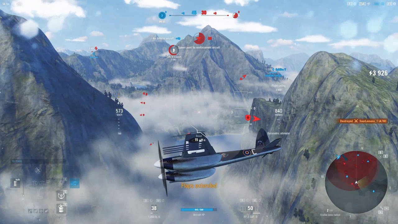 [NA_200610] World of Warplanes DH.103 Hornet Gameplay