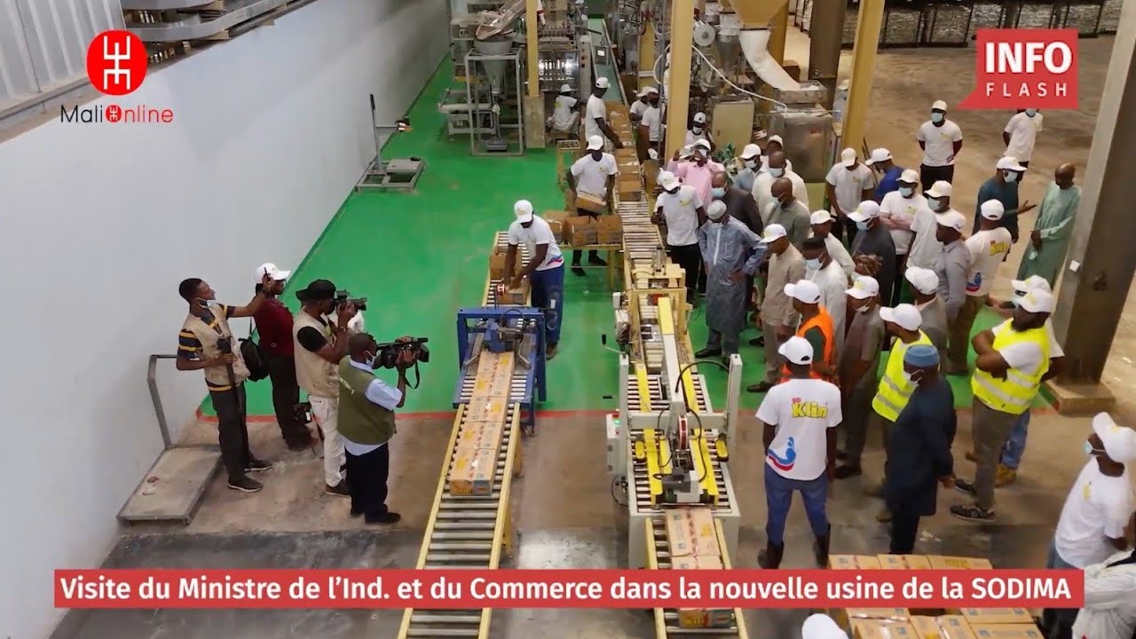 LA NOUVELLE USINE DE SODIMA SA OUVRE SES PORTES AU MINISTRE DE L'INDUSTRIE ET DU COMMERCE