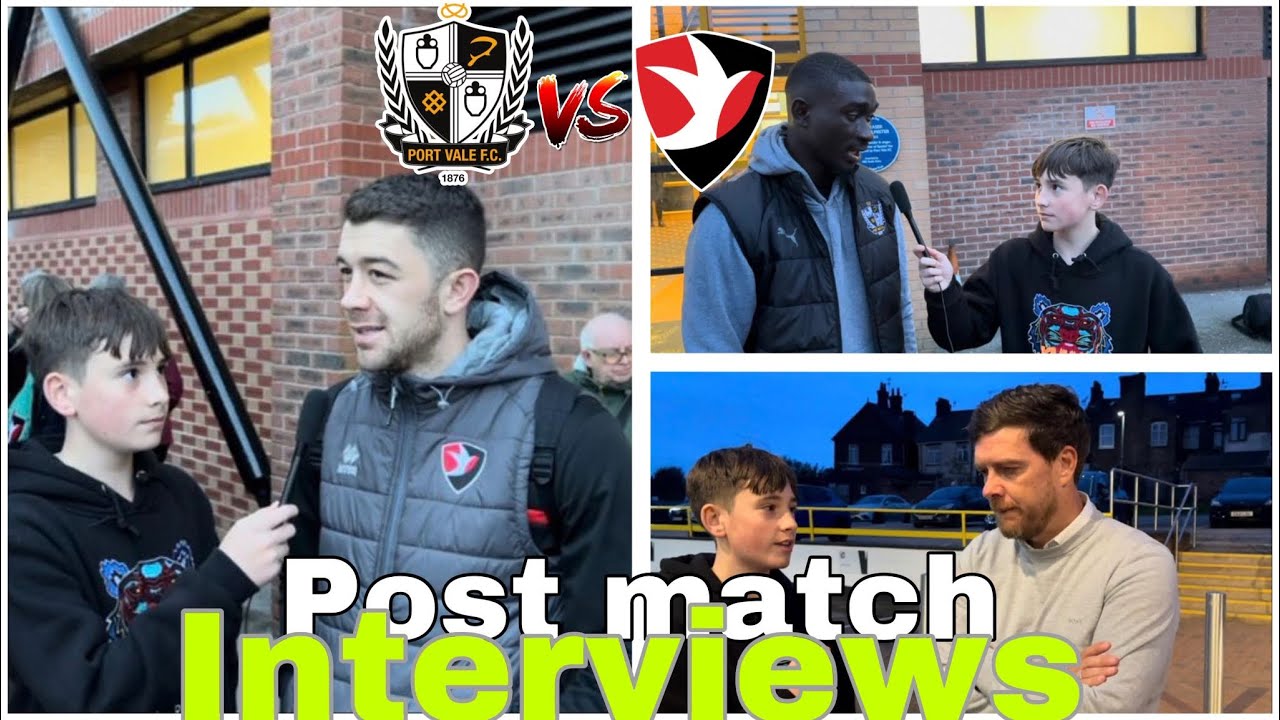 Port Vale V Cheltenham post match interviews | Sean Long , Jesse Debrah & Darrell Clarke | AB7