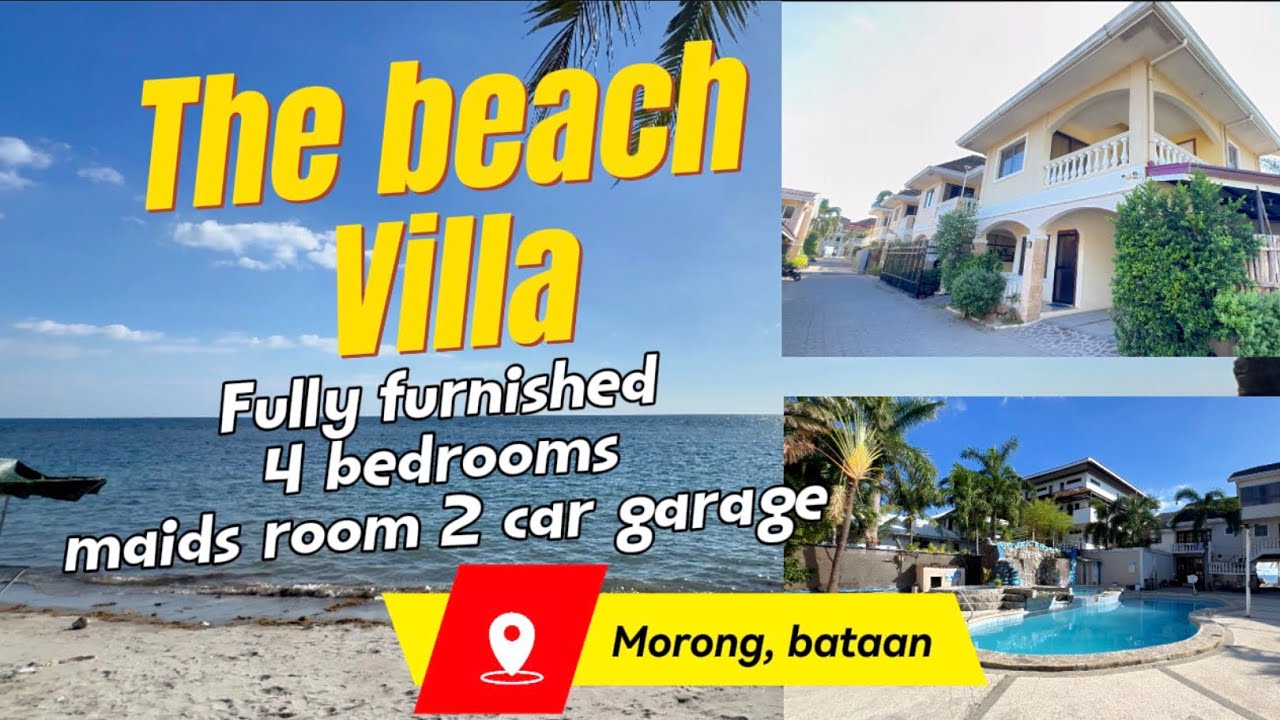 V1138-26 The beach villa 2 storey house w/ attic fully furnished 4 bedrooms maid room 2 car garage 