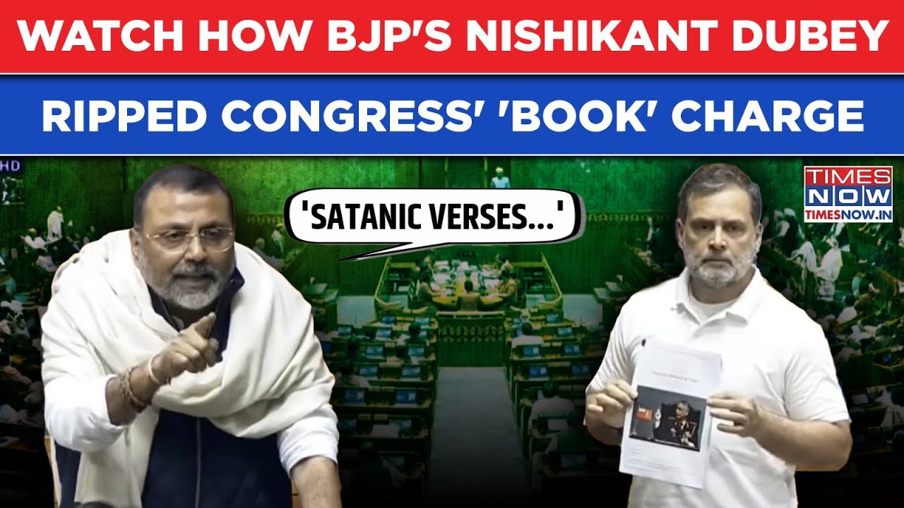 BJP's Nishikant Dubey Vs Rahul Gandhi: Watch Why MP Reminded Of This To Rip Congress' 'Book' Attack