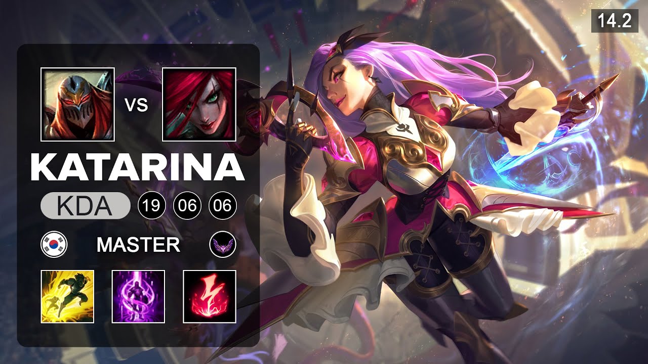 Katarina vs Zed Mid - KR Master - Patch 14.2 Season 14