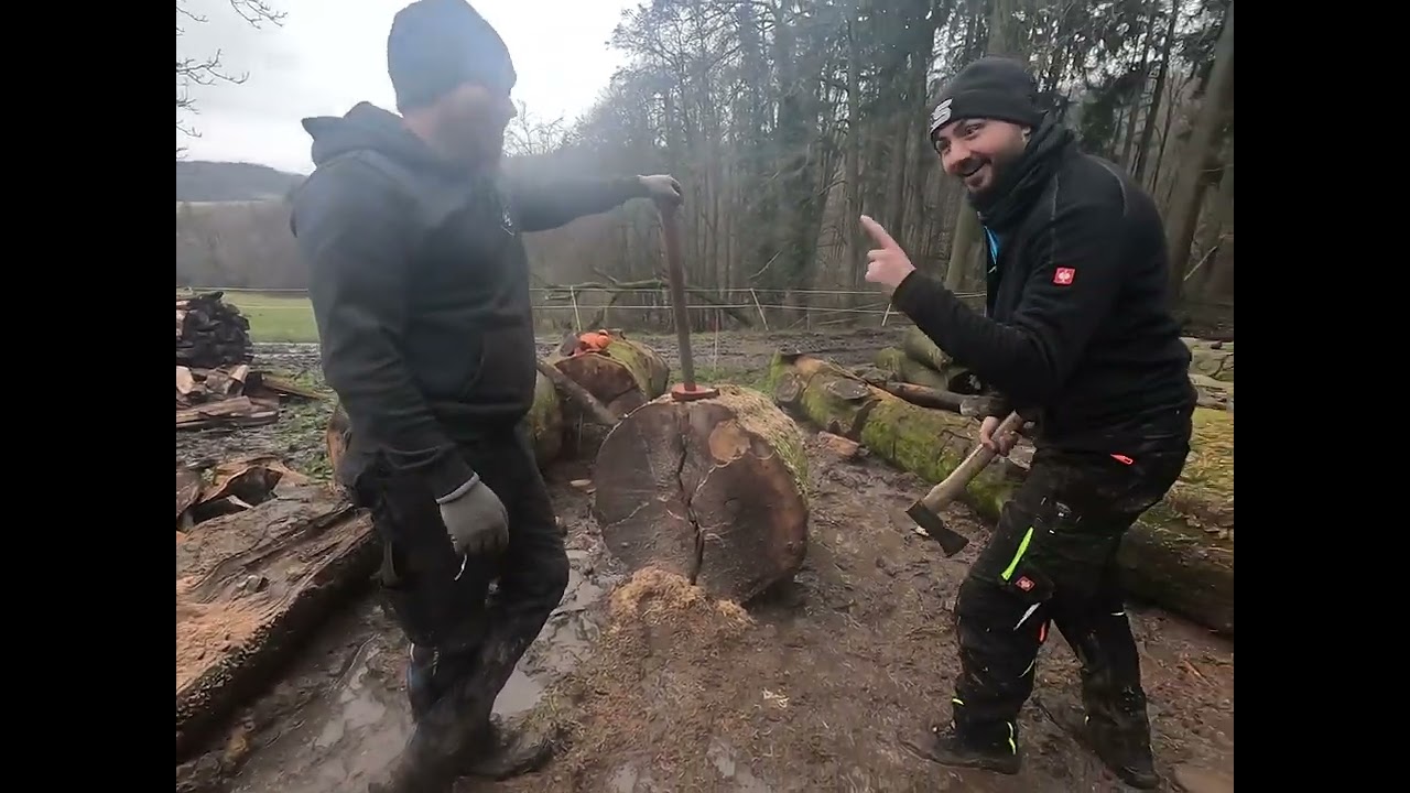 XXL extrem Holzspalten per Hand