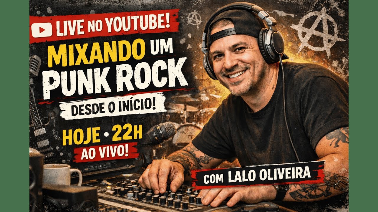🔴LIVE! | Mixando um punk rock desde o início - BATERIA