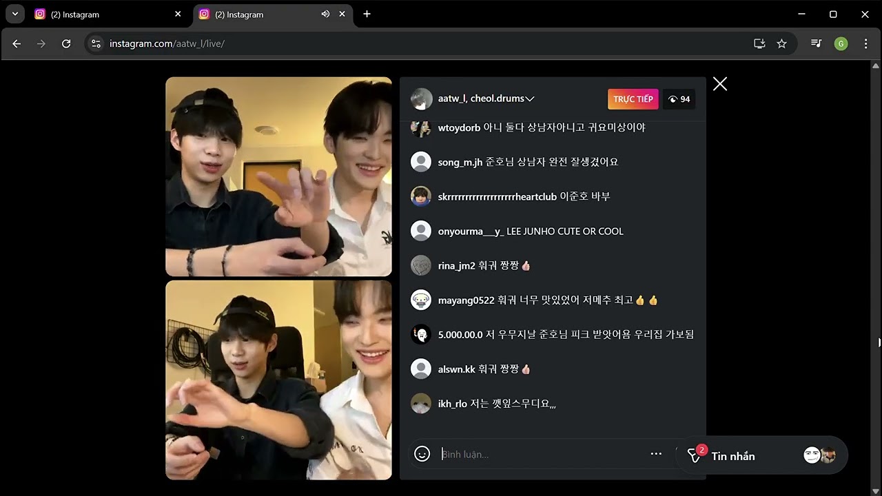 260207 - JUNHO CHEOLGI LIVE IG | 이준호랑 박철기 라방