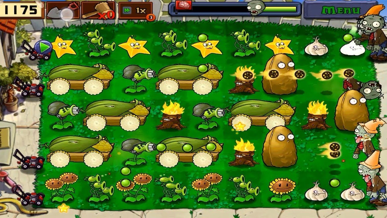 Plants vs zombie ⭐⭐ Cob cannon Gatling pea vs zombie⭐⭐ Threepeater six 