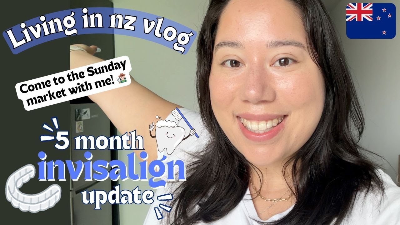 5 month Invisalign update 🦷 & a Sunday market trip - Living in nz 🇳🇿