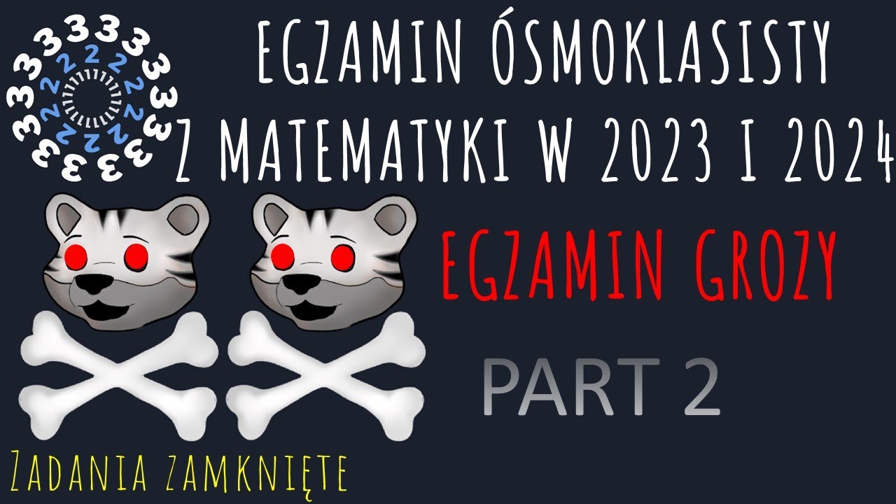 EGZAMIN ÓSMOKLASISTY  😪 najtrudniejsze pewniaki 🤐  zadania  zamknięte część 2