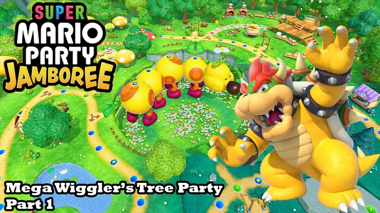 Слим играет в Super Mario Party Jamboree - Вечеринка на дереве Мега Вигглера - Часть 1/4