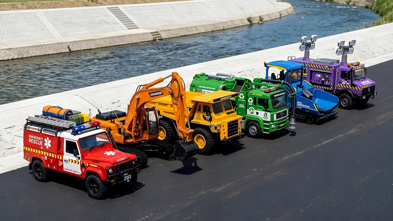 🚨 Toy Truck Rescue Mission! 🚜 Big Construction & Emergency Heroes vs The Flood Song