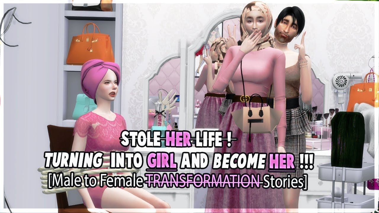 Boys Stole Girl Life And Become Her | Transformation Into Girl Stories (Sims 4)