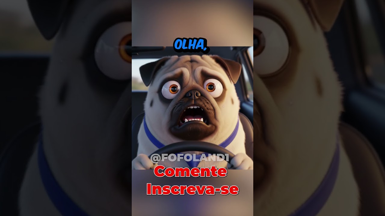 N&atilde;o fa&ccedil;a travessuras no carro! 😱🚘🐶 #filmes #cachorros#pug  #dog #pets #filhote #gato