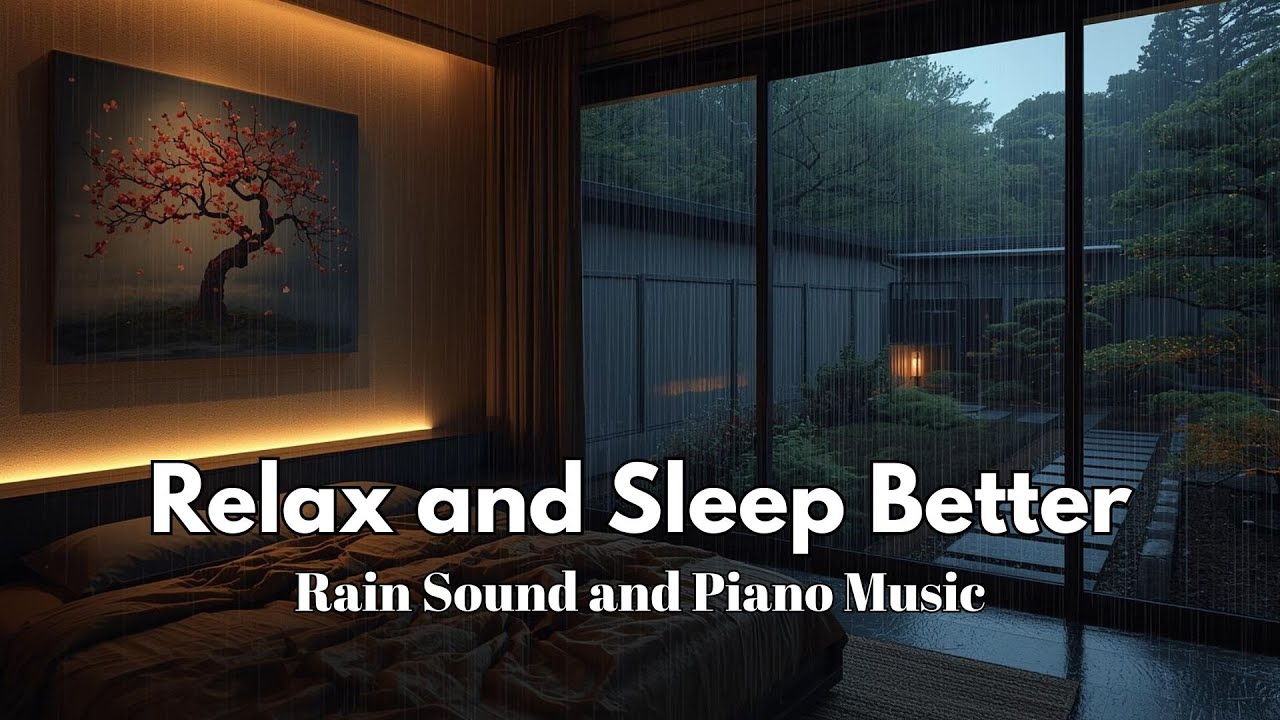 Relaxing Music + Rain Sounds for Meditation 💧 Relieves Anxiety and Depression, Deep Healing