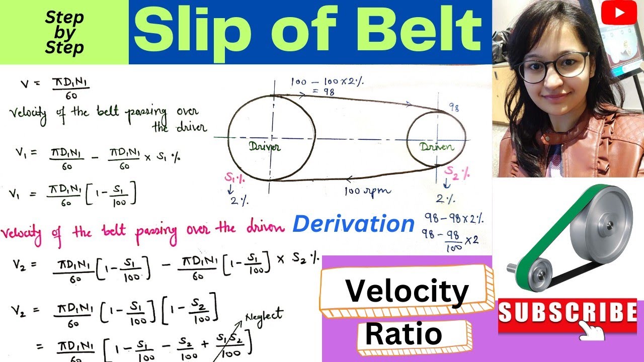 Slip of Belt | Effect of Slip on Velocity Ratio | Concept@pragyaniketan92 Theory of Machine