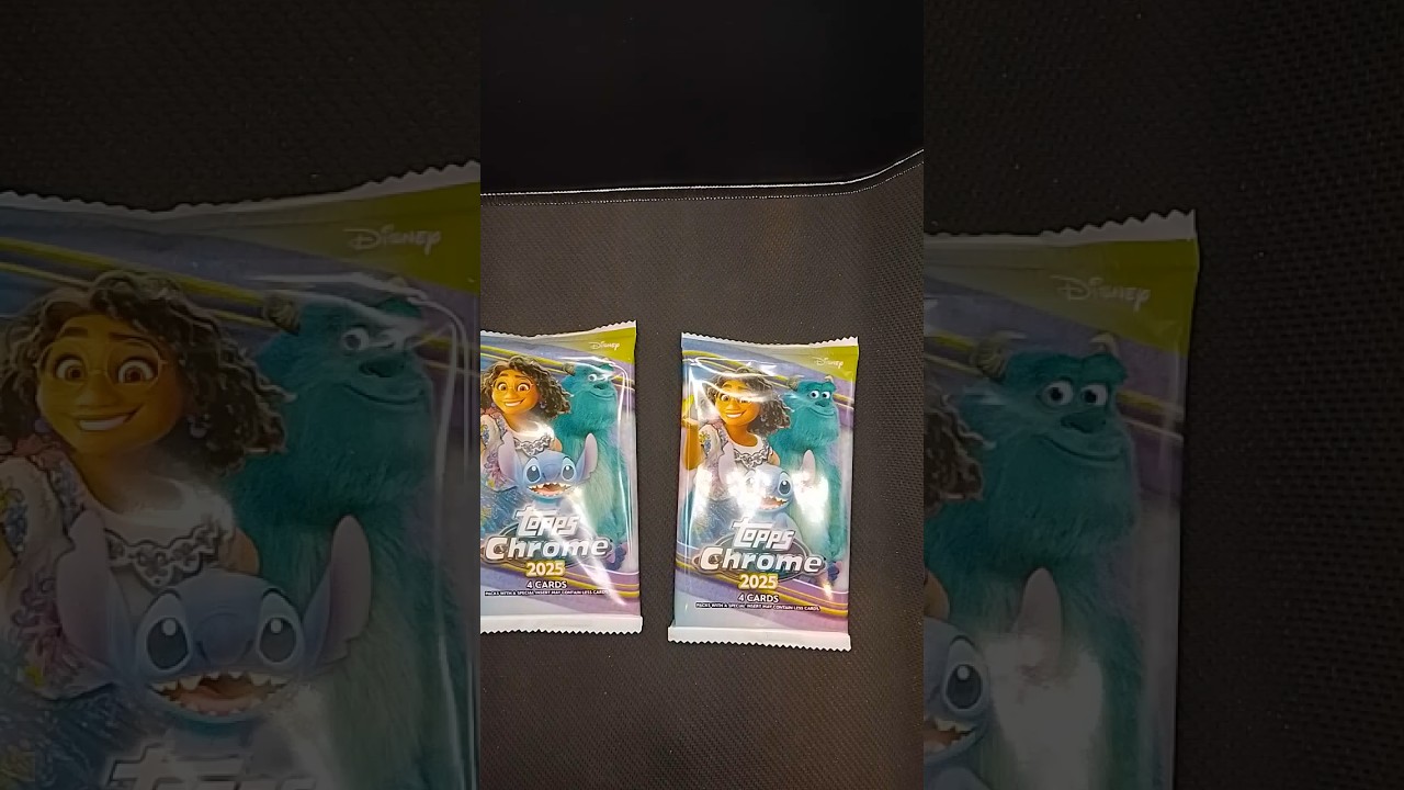 Topps Chrome Disney 2025 2 packs opening up. 