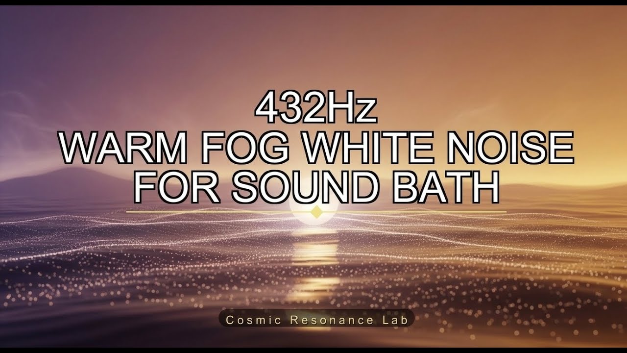 432Hz Warm Fog White Noise for Sound Bath | Calming Music for Anxiety & Stress Relief