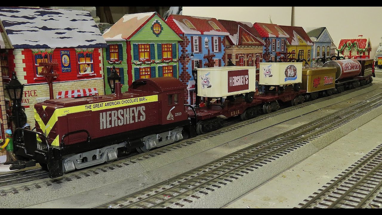 Marx powered K-line S2 Hersheys train with custom piggybacks