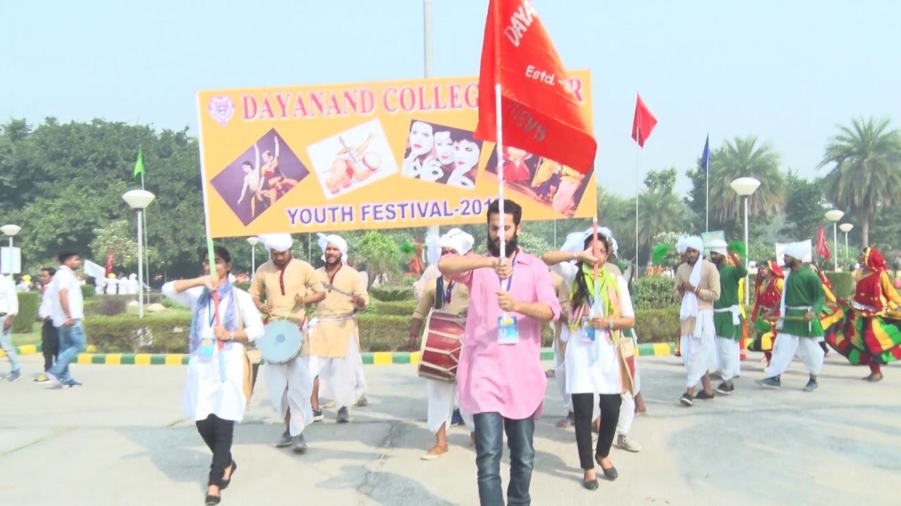 Dayanand College Hisar in Youth Festival 2017-18 at GJU. Hisar