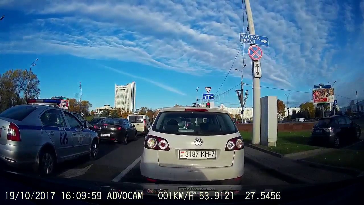 Поездка по Минску 19-10-2017 (timelapse 4x)
