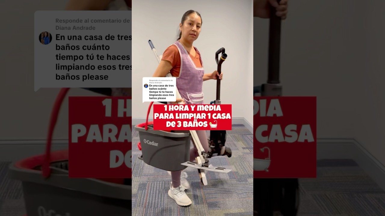 1 hora y media para limpiar una casa con 3 ba&ntilde;os #cleaner #limpieza #cocina #cleaning #cleantok