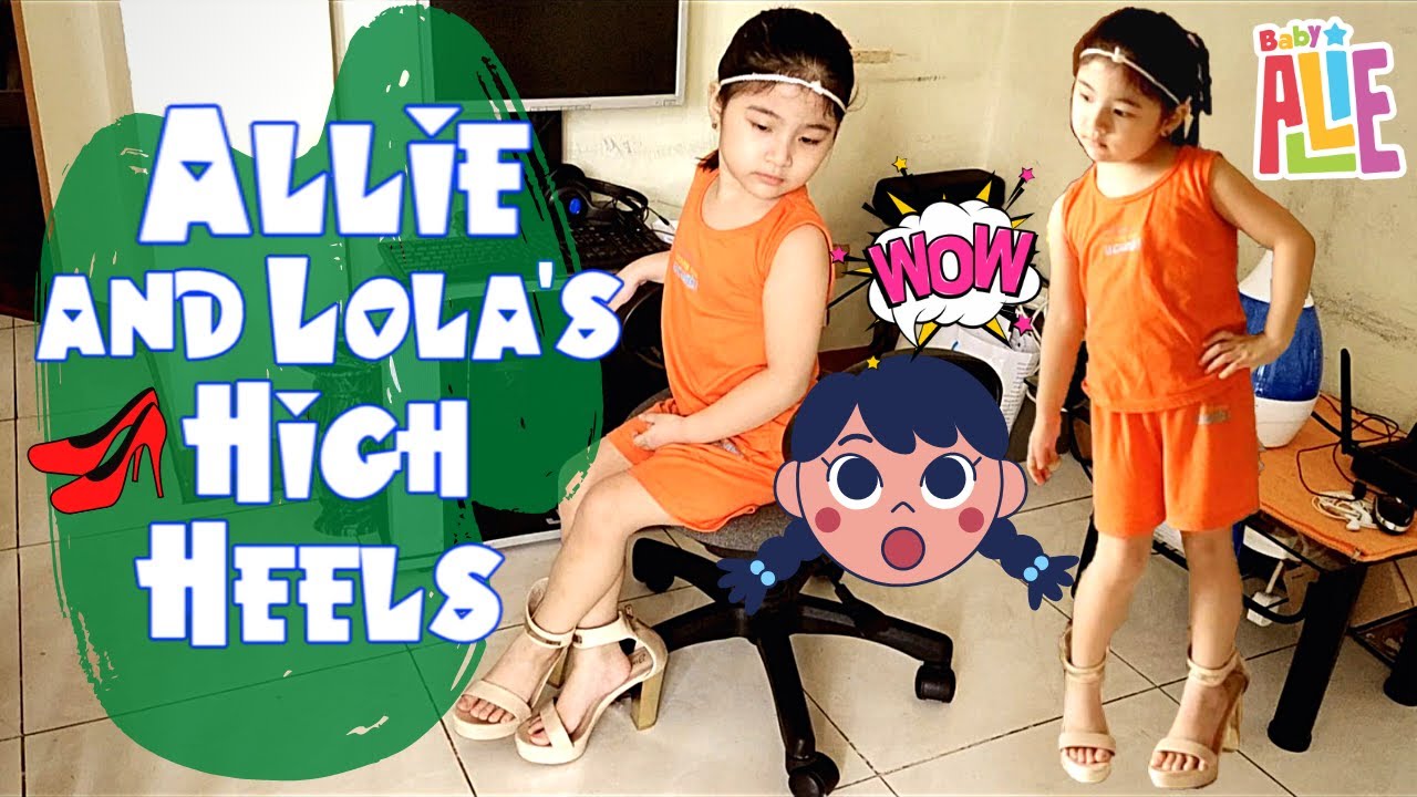 Allie and Lola's High Heels | Toddler Modelling With High Heels On | Baby Allie in  High Heels