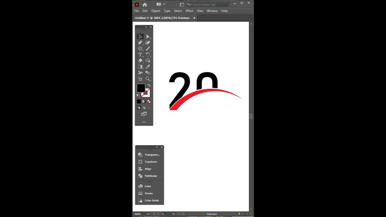 Illustrator Tutorial | Number 20 Logo Design | How to make logo design in Adobe Illustrator CC