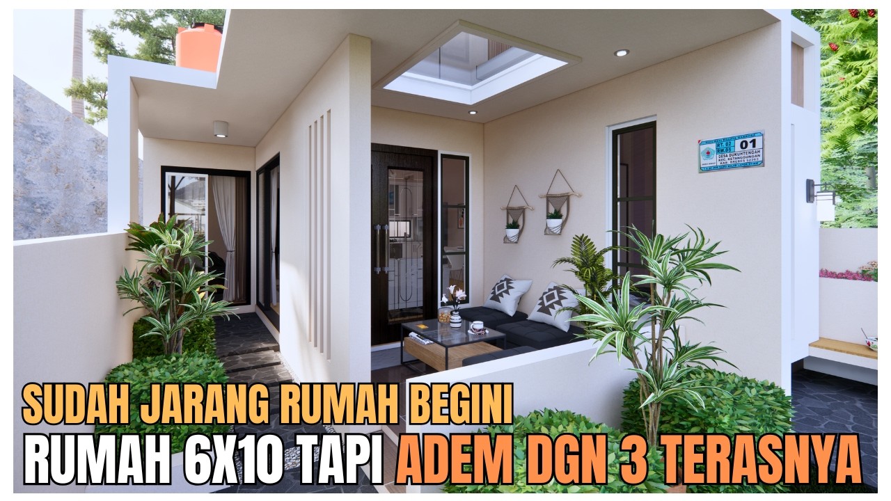 Salah Satu Desain Rumah 6x10 Terkeren — Rumah di Perkampungan Bisa Se-Aesthetic Ini