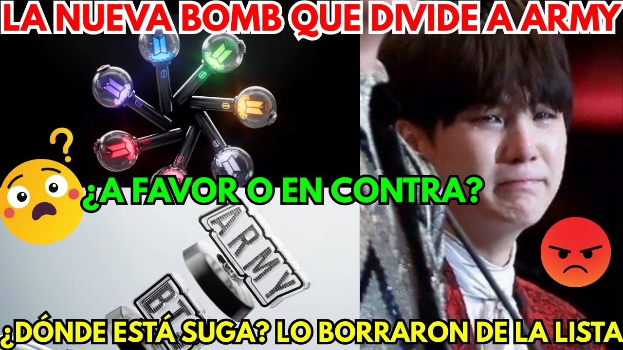 🔴Nueva ARMY BOMB divide al fandom. Y por qué SUGA fue excluido de la votación sin explicación?😡