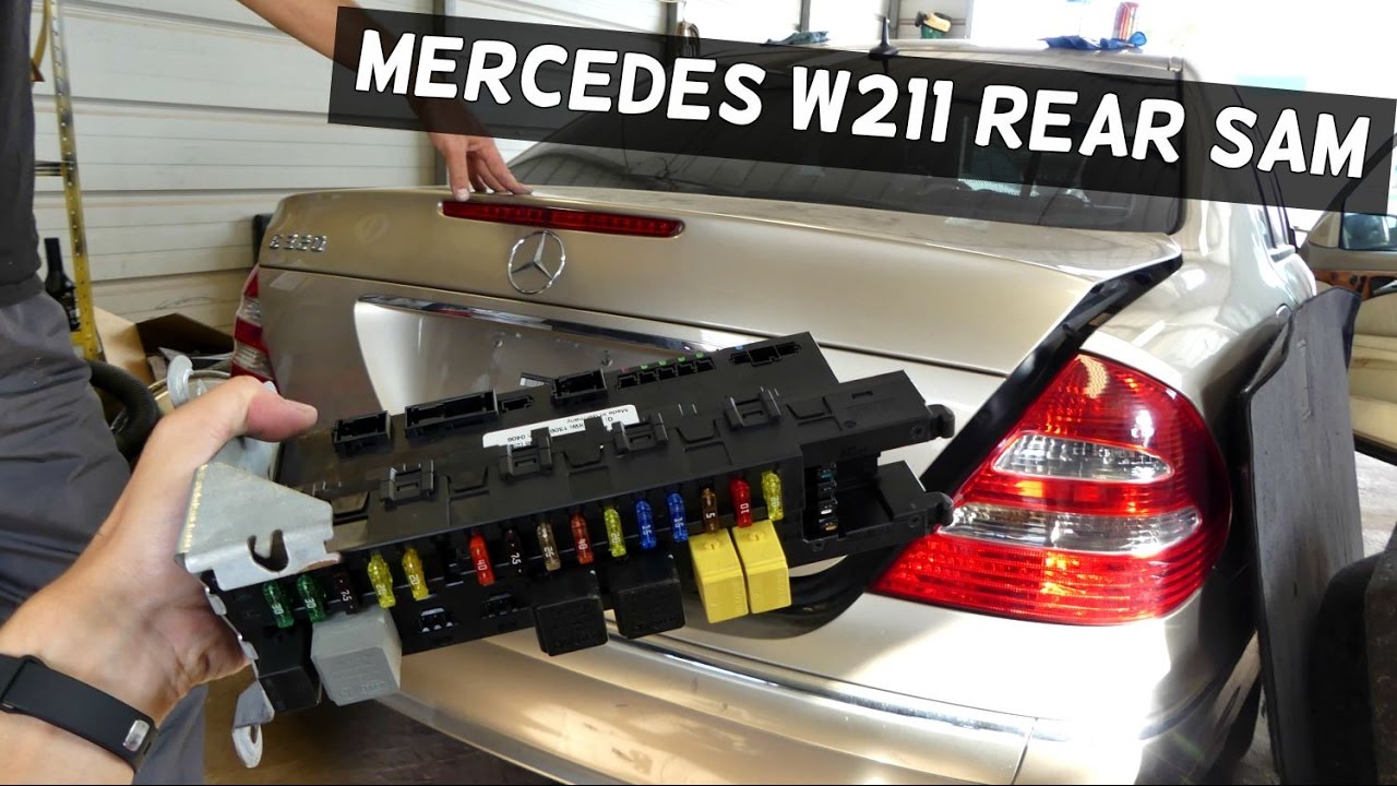 MERCEDES W211. Как заменить задний модуль SAM. E200 E230 E240 E280 E320 E350