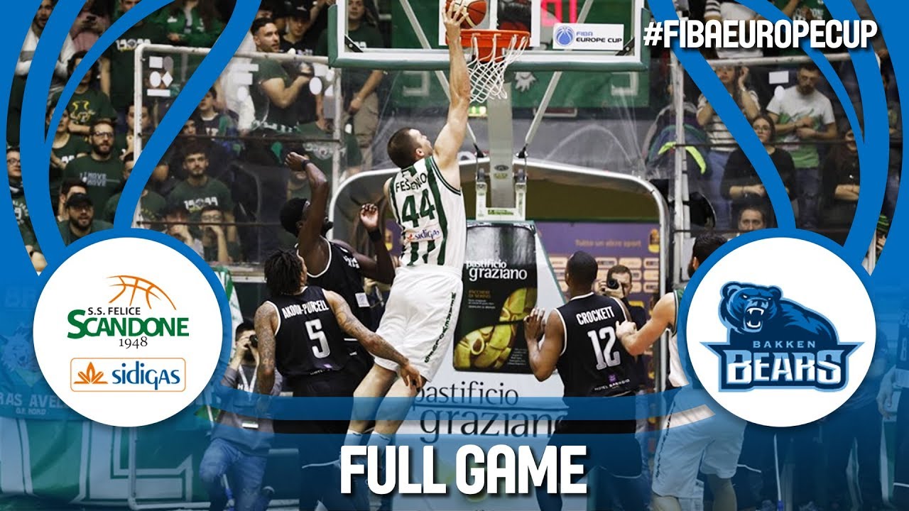 Sidigas Scandone Avellino (ITA) v Bakken Bears (DEN) -Semi-Final -Full Game -FIBA Europe Cup 2017-18