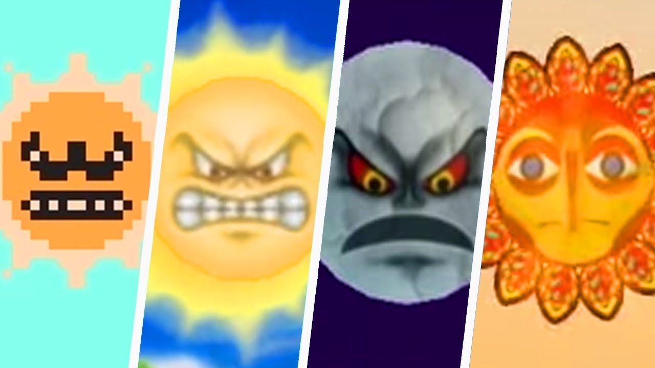 Evolution of Angry Sun in Super Mario Games (1988 - 2019)