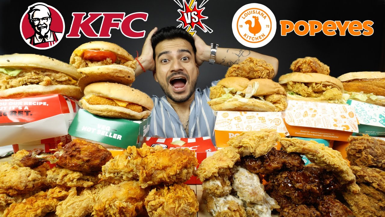 INDIAN KENTUCKY FRIED CHICKEN (KFC) vs POPEYES LOUISIANA KITCHEN | Akshanshu Aswal