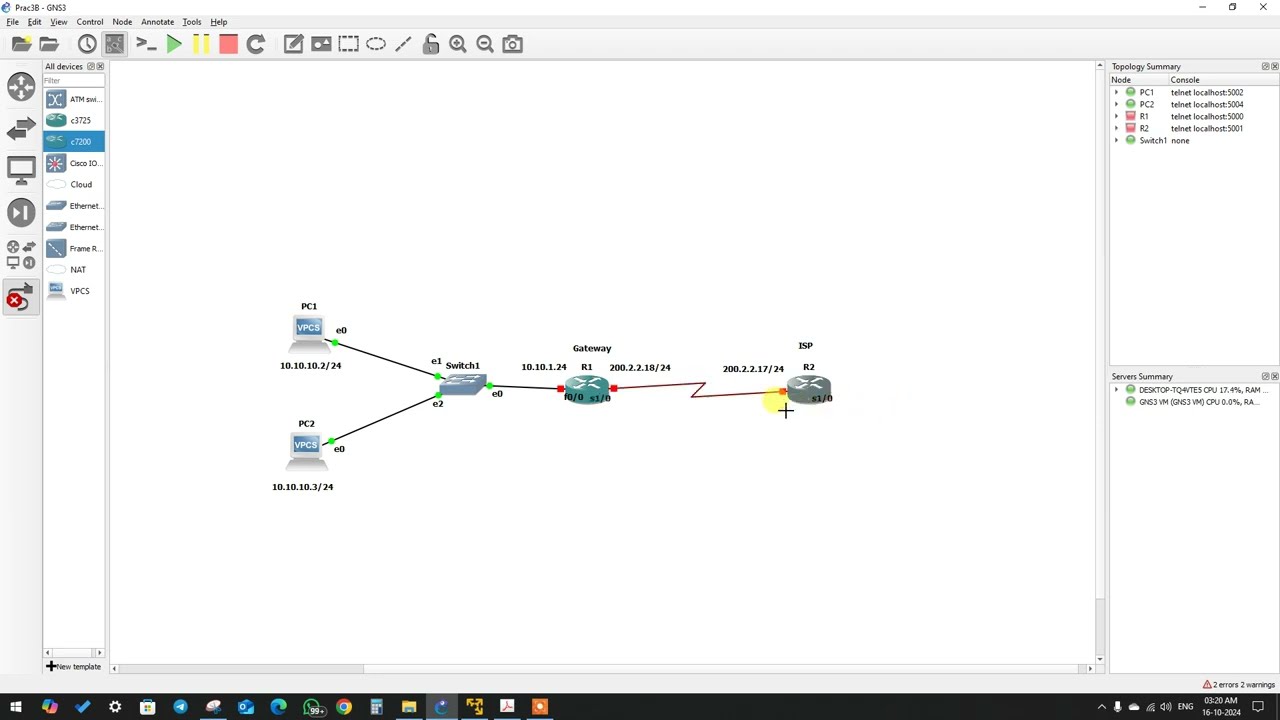 NAT Implementation using #Cisco #Routers in #GNS3