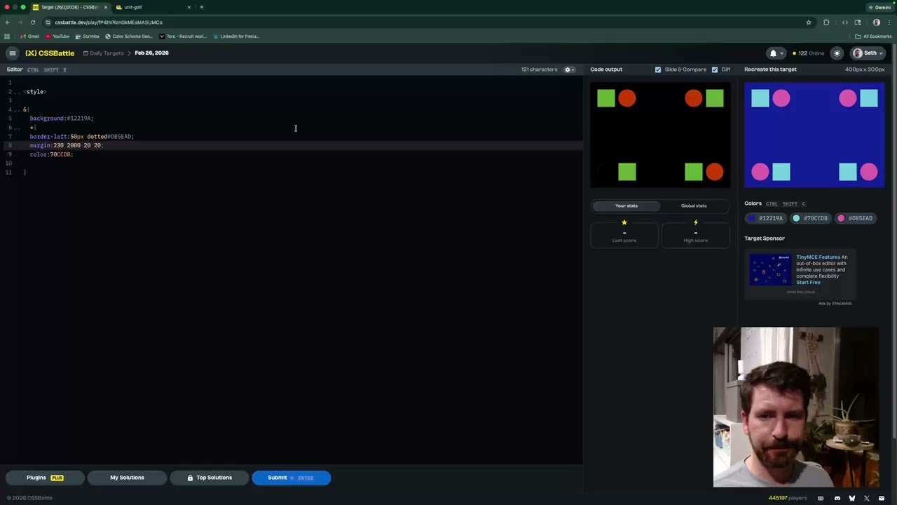 CSS Battle Daily Target - Dots & Blocks